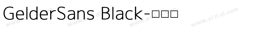 GelderSans Black字体转换